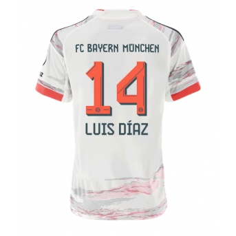 Billige Fotballdrakt Bayern Munich Luis Diaz #14 Replika Bortedrakt Dame 2025-26 Kortermet